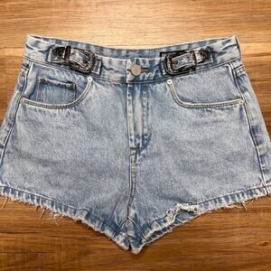 BLANKNYC "The Barrow" High-Rise Western Buckle Denim Shorts Size 26